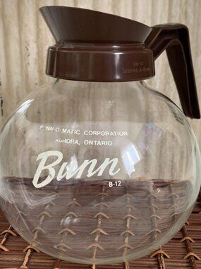Vintage Bunn-O-Matic Coffee Carafe Wilbur Curtis Brown Handle Pot 12 Cup Mexico